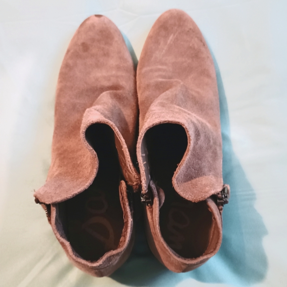 🤎 EUC Women's Tan Suede Ankle Boots 11 Edelman Snow Fall Autumn Urban Street
